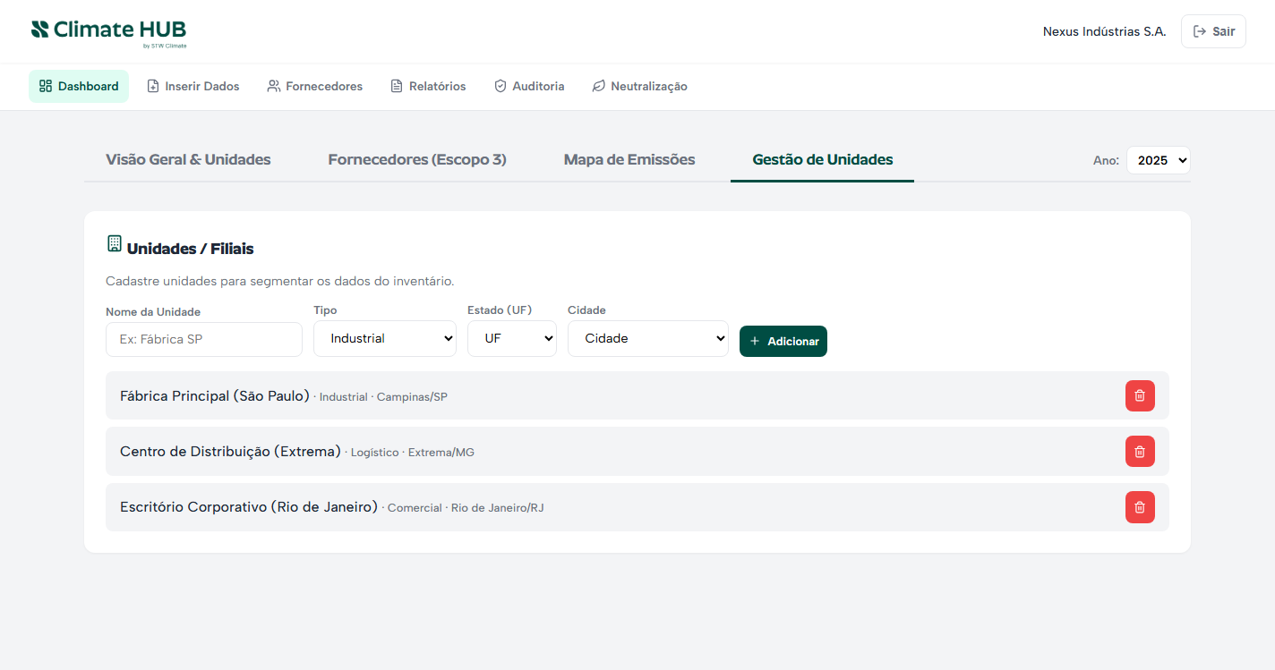 Cadastro da Nexus